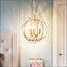 American Country Chandelier Creative Gold - With Three