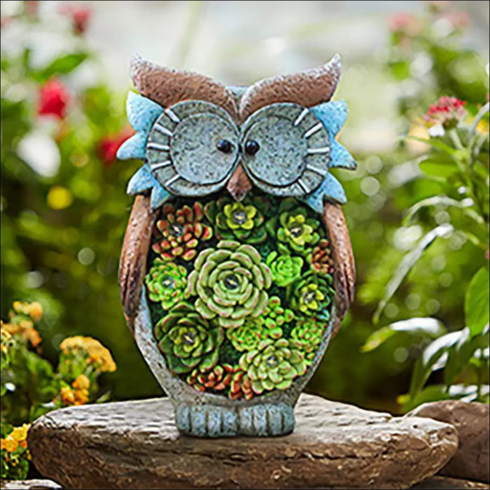 Antique Outdoor Solar Owl - Decorative Piece