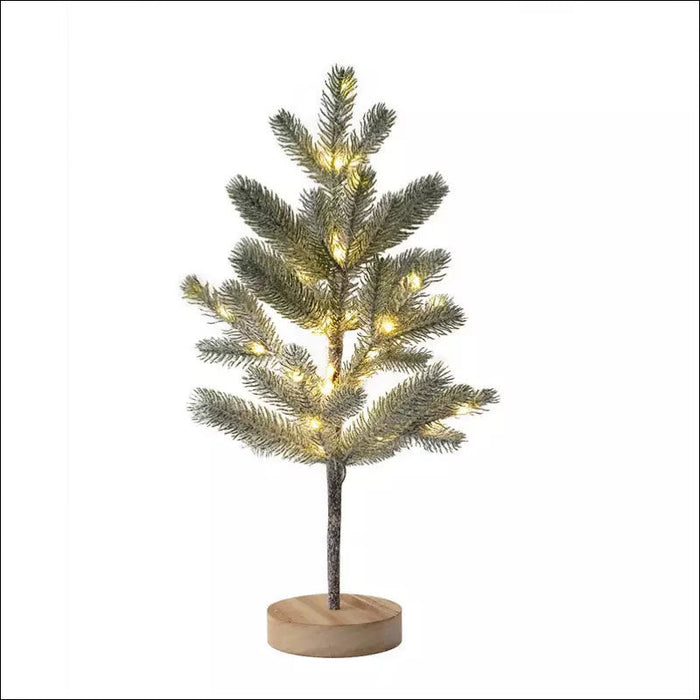 LED Battery Operated Pine Tree Table Lamp - Green -