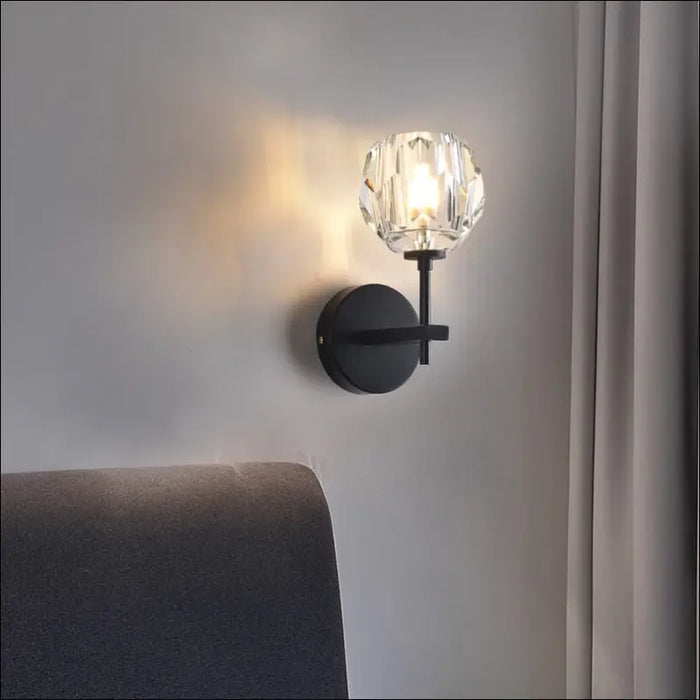 Bedroom Bedside Crystal Wall Lamp - decorative piece