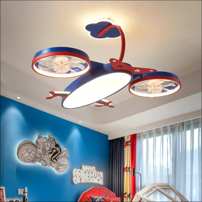 Cartoon Airplane Fan Lights In Children’s Room - Tmall Genie