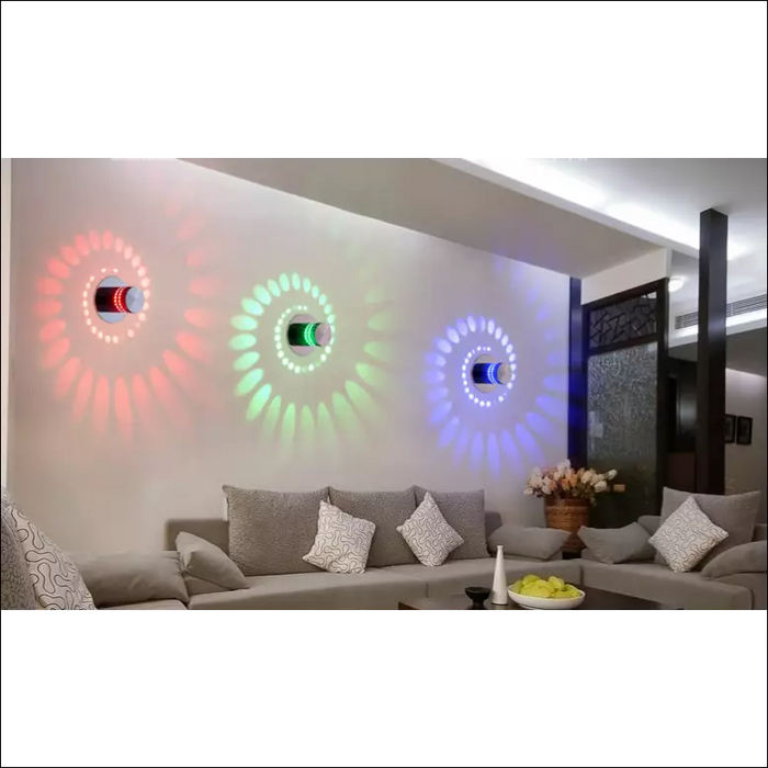 LED Colorful Spiral Wall Lamp - Decorative Piece