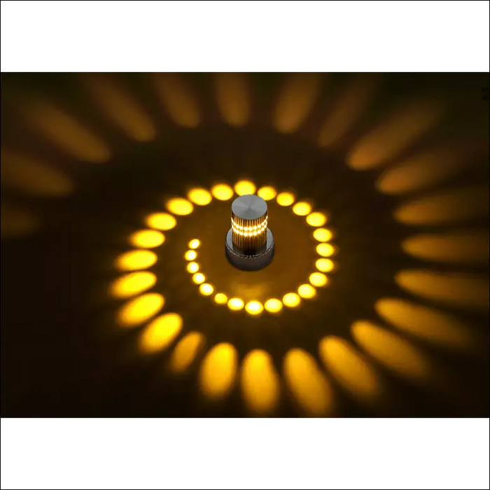 LED Colorful Spiral Wall Lamp - Yellowlight / Waming outfit