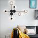 Contracted Bedroom Bedside Lamp Designer Wall - Black /