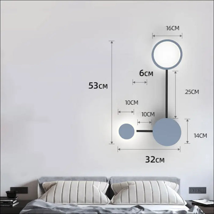 Contracted Bedroom Bedside Lamp Designer Wall - decorative