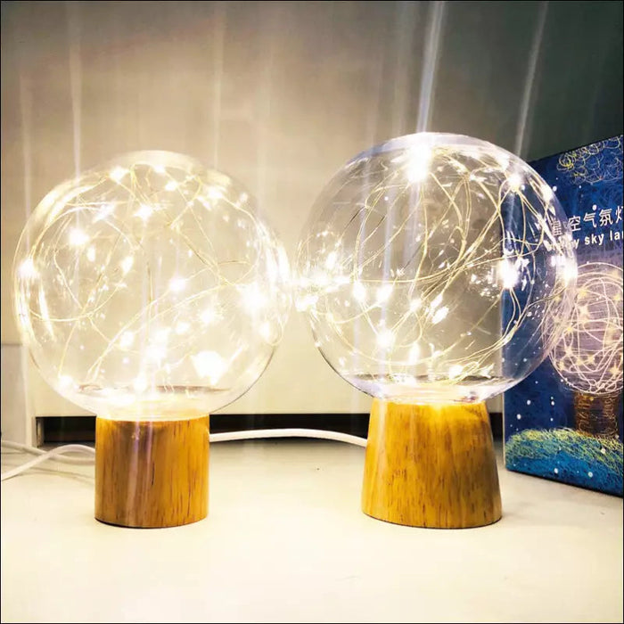 LED Crystal Ball Fairy Lamp - White / USB - Decorative Piece
