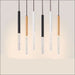 Cylindrical Long Tube Chandelier With Bubble LED -