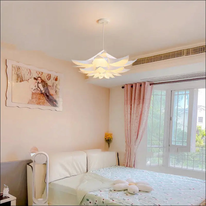 Domestic Stylish Minimalist Girly Floral Bedroom Chandelier