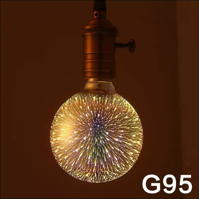 LED 3D Firework Light Bulb - Decorative Piece