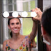 Four Bulb Suction Cup Makeup Mirror Headlights - Decorative