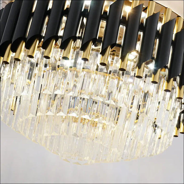 LED Frequency Conversion Fan Light Crystal Chandelier -
