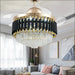 LED Frequency Conversion Fan Light Crystal Chandelier -