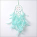 Girly Heart Fairy Feather LED Dream Catcher - Green -