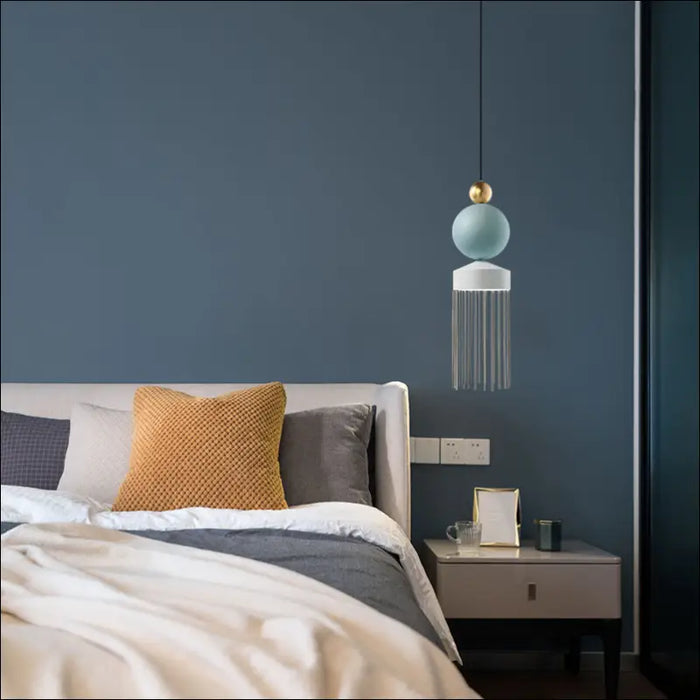 Glass Tassel Chandelier In Bedroom And Living Room -