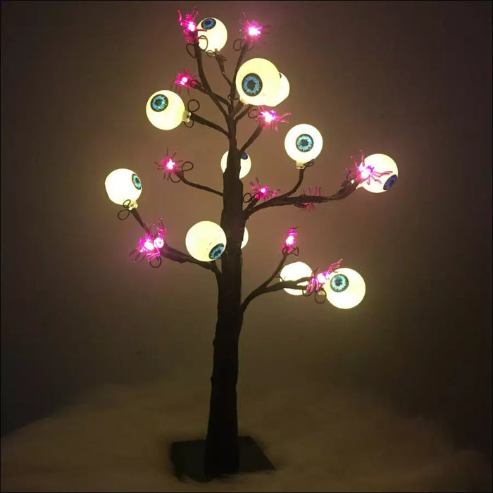 Halloween LED Ghost Eyeball Tree Light - Warm white / Black