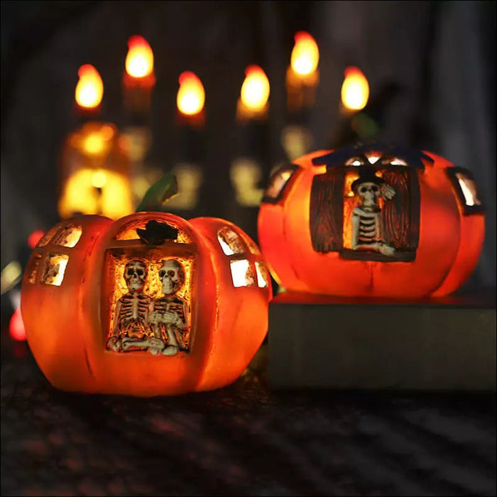 Halloween Pumpkin House For Skeletons Table Lamp -