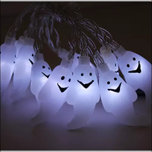 Halloween Pumpkin LED String Lights - B White / 1.2M -