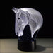 Horse’s Head 3D LED Lamp - Decorative Piece