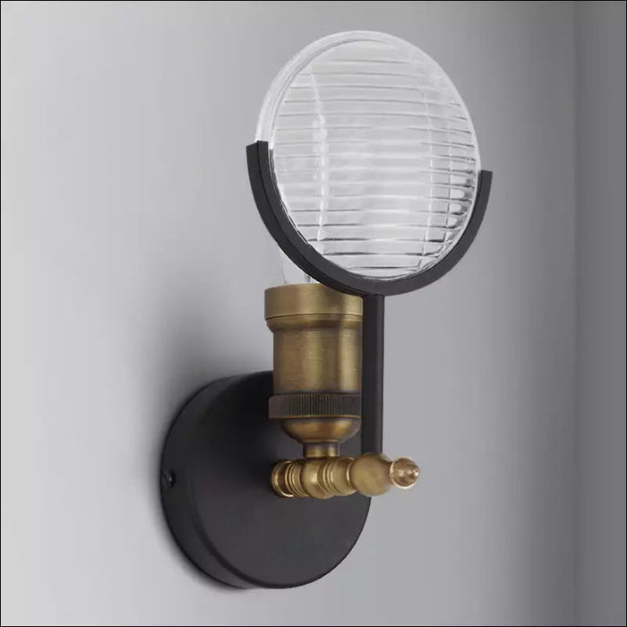 Industrial Style Classic Car Light Wall Lamp - Black -