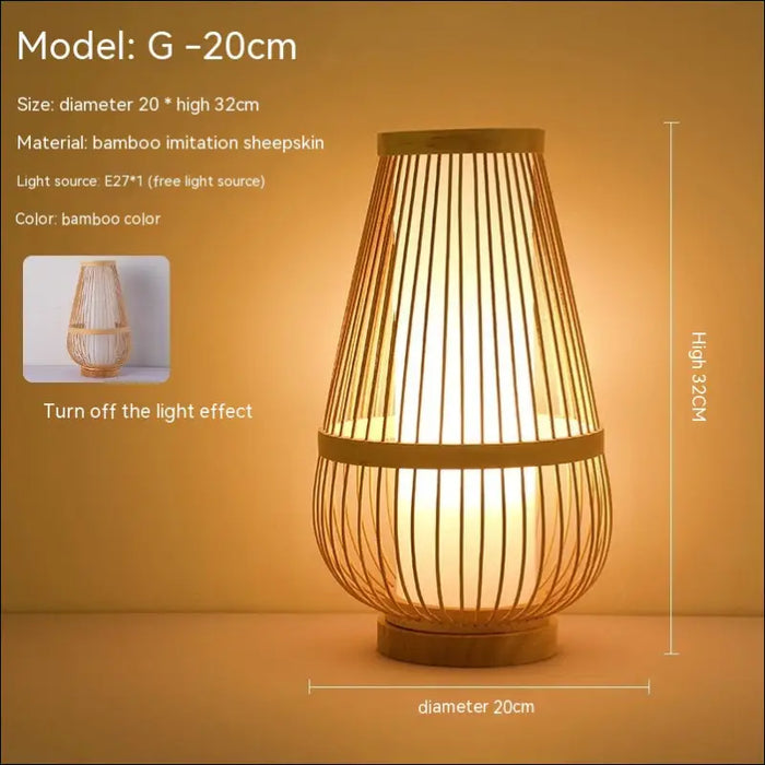 Japanese Style Atmosphere Table Lamp Rechargeable Retro -