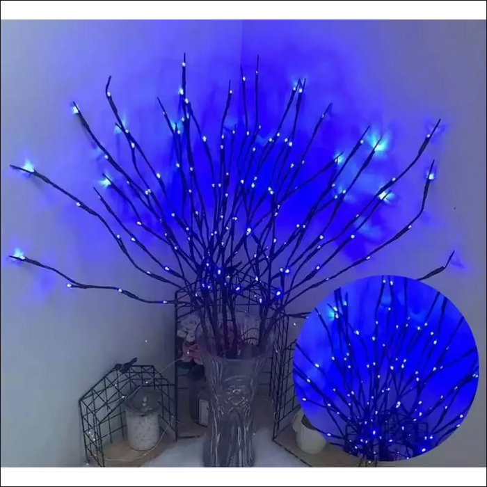 LED Lantern Branch Light Room Decoration - Blue - Decorative