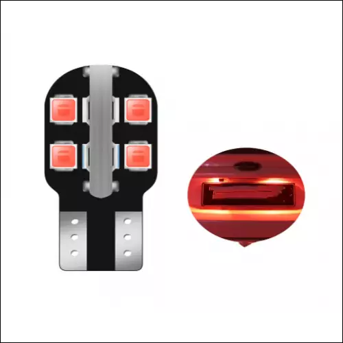 LED car license plate light - Red - decorative piece