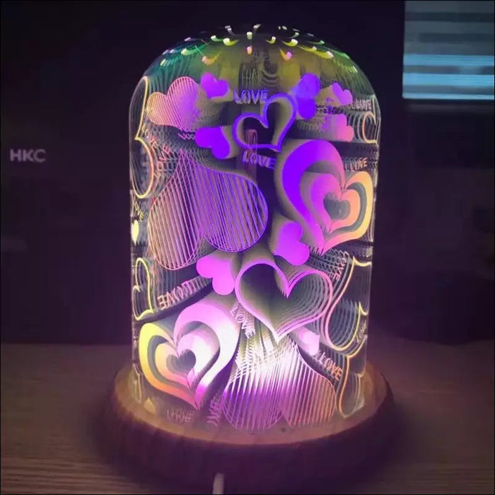 3D Magic Motion Lamp - Love / 1pc - Decorative Piece