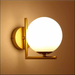 Minimalist and Luxurious Sphere Wall Lamp - Spray paint gold