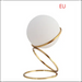 Modern Bedroom Bedside Ball Table Lamp - Gold EU / Large /