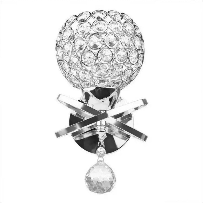 Modern Crystal Orb Wall Lamp - Silver - Decorative Piece
