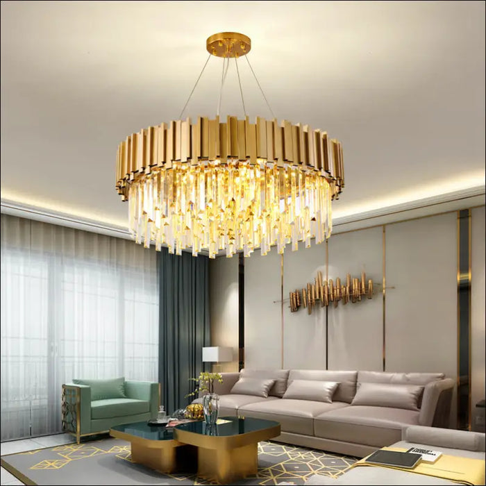 Modern Minimalist Light Luxury Crystal Living Room Glass