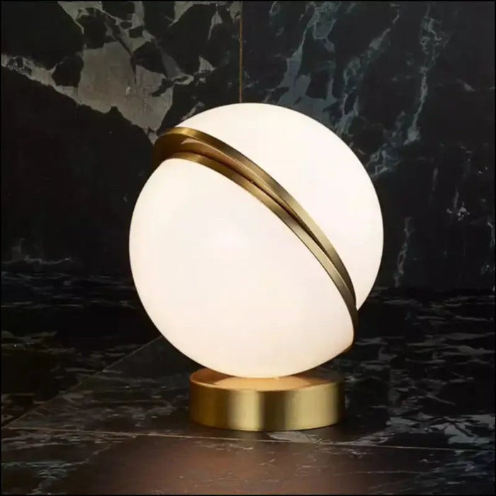 Modern Minimalist Splitting Orb Table Lamp - Photo Color /