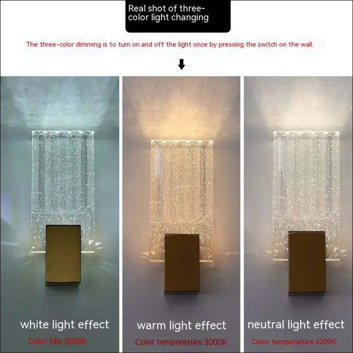 Modern Simple And Light Luxury Crystal Wall Lamp - Large