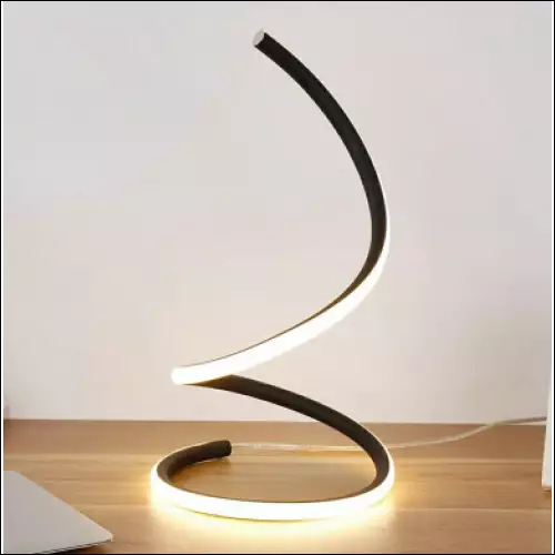 Modern LED Spiral Table Lamp - Warm light / Black -