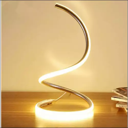 Modern LED Spiral Table Lamp - Warm light / Silver -