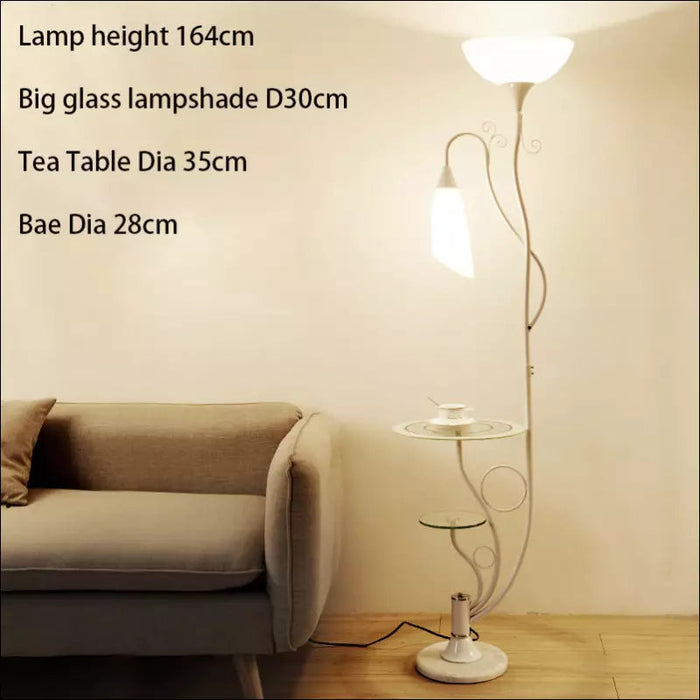 Modern Tea Table Simplistic Floor Lamp - 8013white without