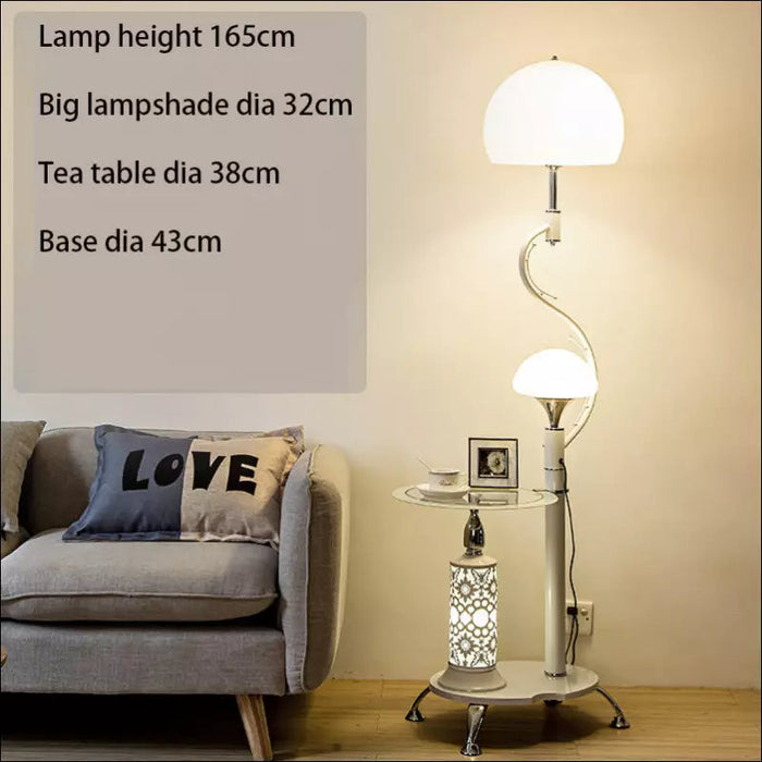 Modern Tea Table Simplistic Floor Lamp - 8014white without