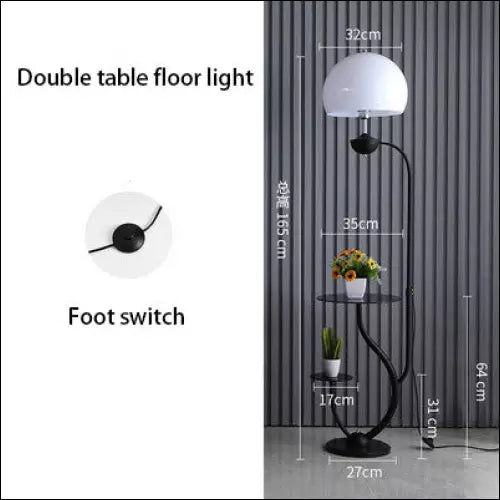 Modern Tea Table Simplistic Floor Lamp - 8029black without