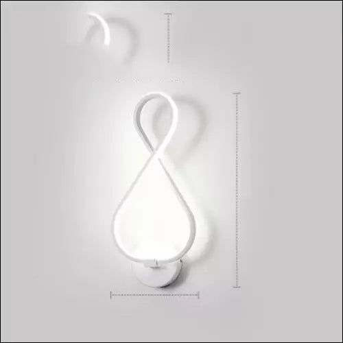Nordic Minimalist LED Lamp - 8 characters / White light -