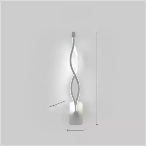 Nordic Minimalist LED Lamp - Wavy white / White light -