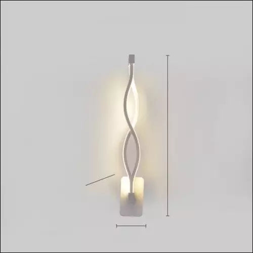 Nordic Minimalist LED Lamp - Wavy white / Warm light -