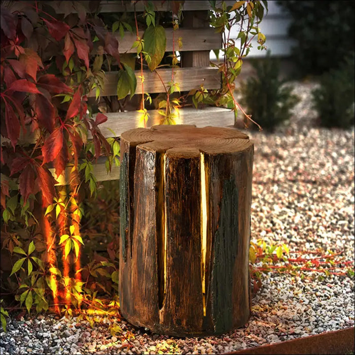 Outdoor Lawn Lamp Country Stump - decorative piece