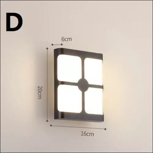 Outdoor Wall Light Waterproof Lighting - Warm light / D -
