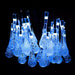 Outdoor Water Drops Fairy LED Lights - Blue - Decorative