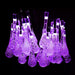 Outdoor Water Drops Fairy LED Lights - Purple - Decorative