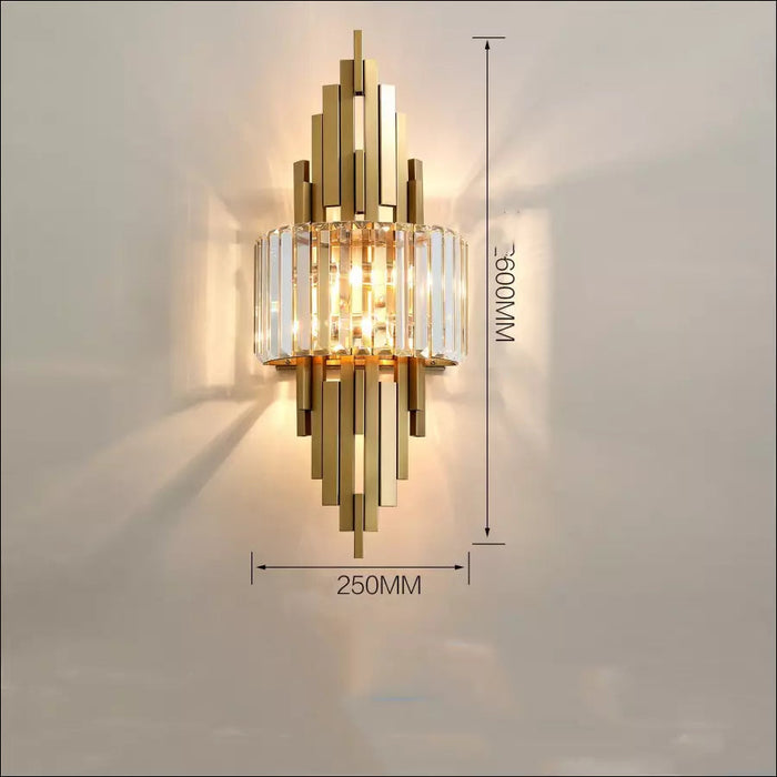 New Post-modern Light Luxury Crystal Wall Lamp - Decorative