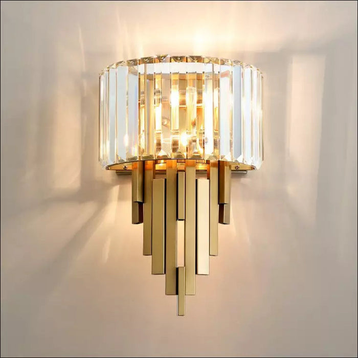 New Post-modern Light Luxury Crystal Wall Lamp - Decorative