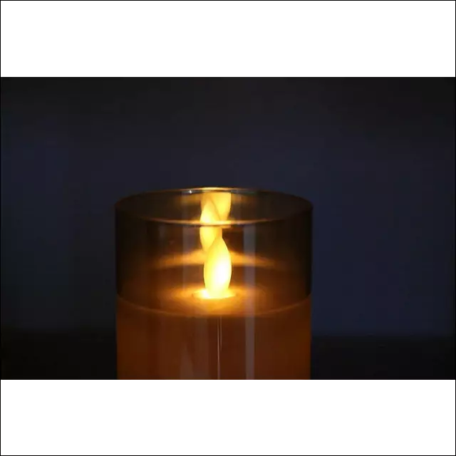 USB Rechargeable LED Flameless Pillar Candle set - Amber /