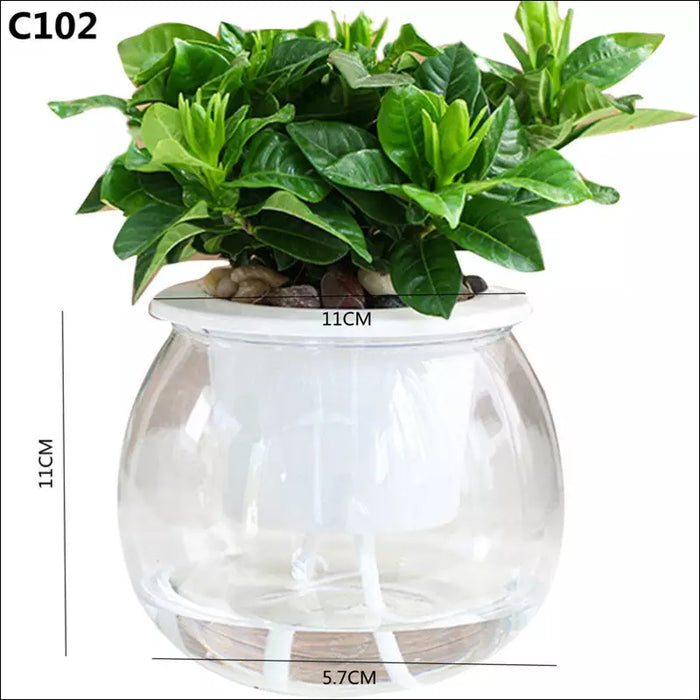 Self Watering Mini Round Design Succulent Plant Pot -