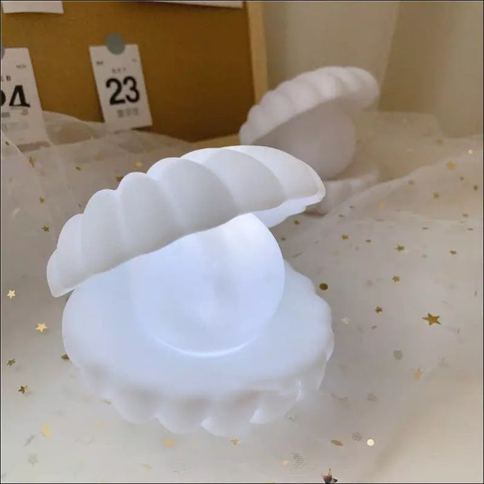 LED Shell Pearl Light - White - Decorative Piece